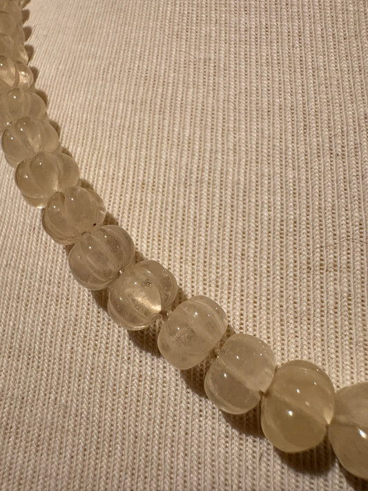 Lemon Quartz with Diamond Clasp Necklace