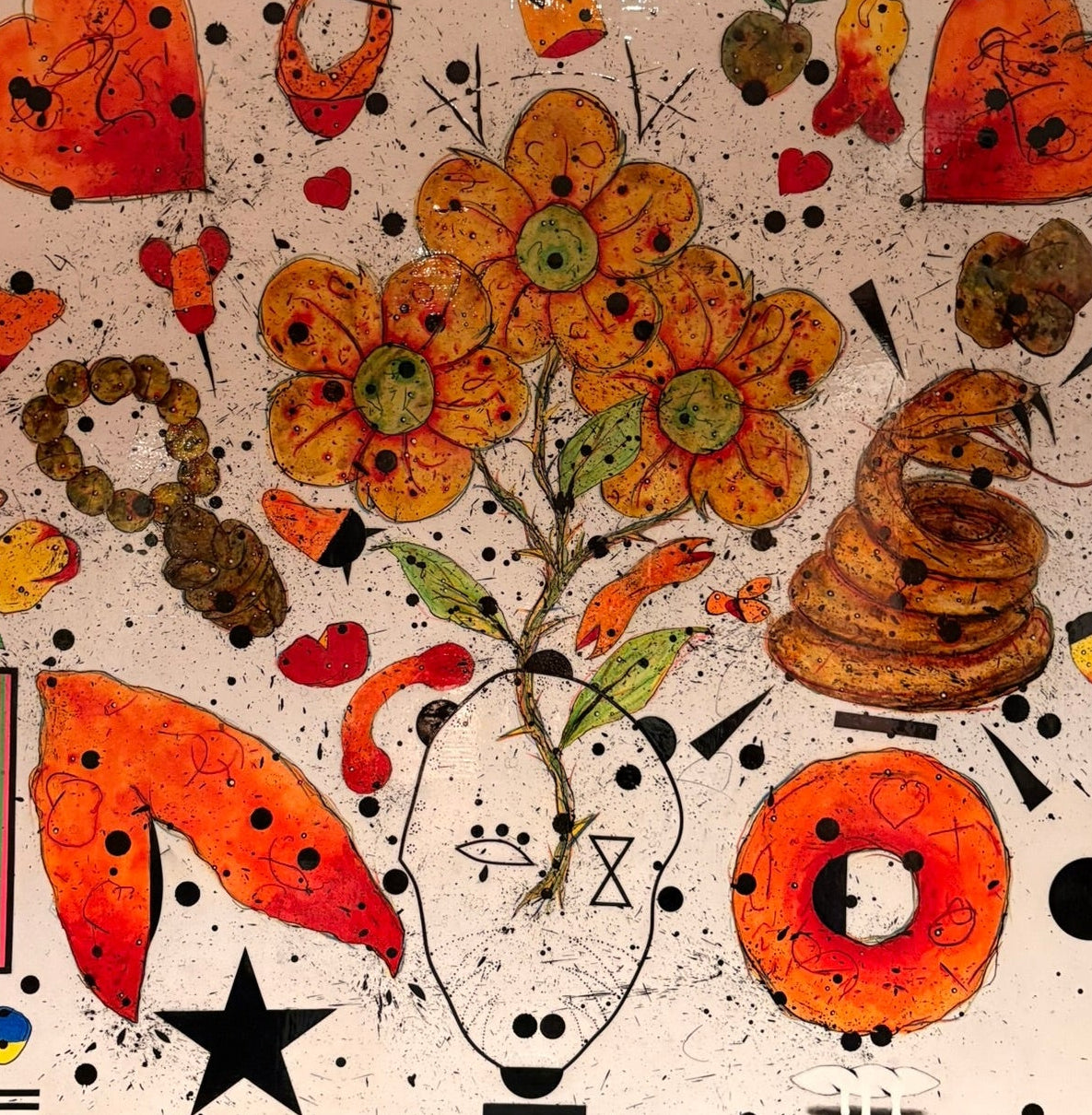 Still Life for a Restless Mind - Mixed Media:
