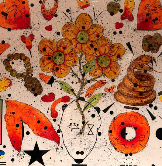Still Life for a Restless Mind - Mixed Media: