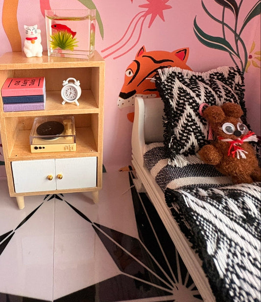 Handmade Sunshine Dollhouse in a Paperboard Suitcase