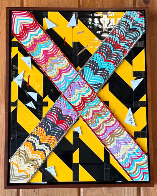 Electric Cross – Mixed Media: 11"x14"