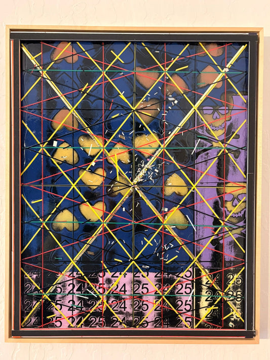 Chance Geometry - Mixed Media: 16"x20"