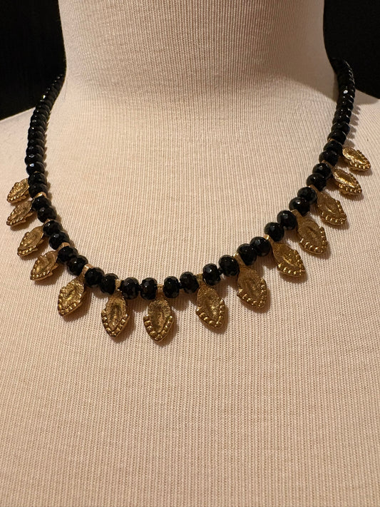 Onyx with Brass Charms - Short