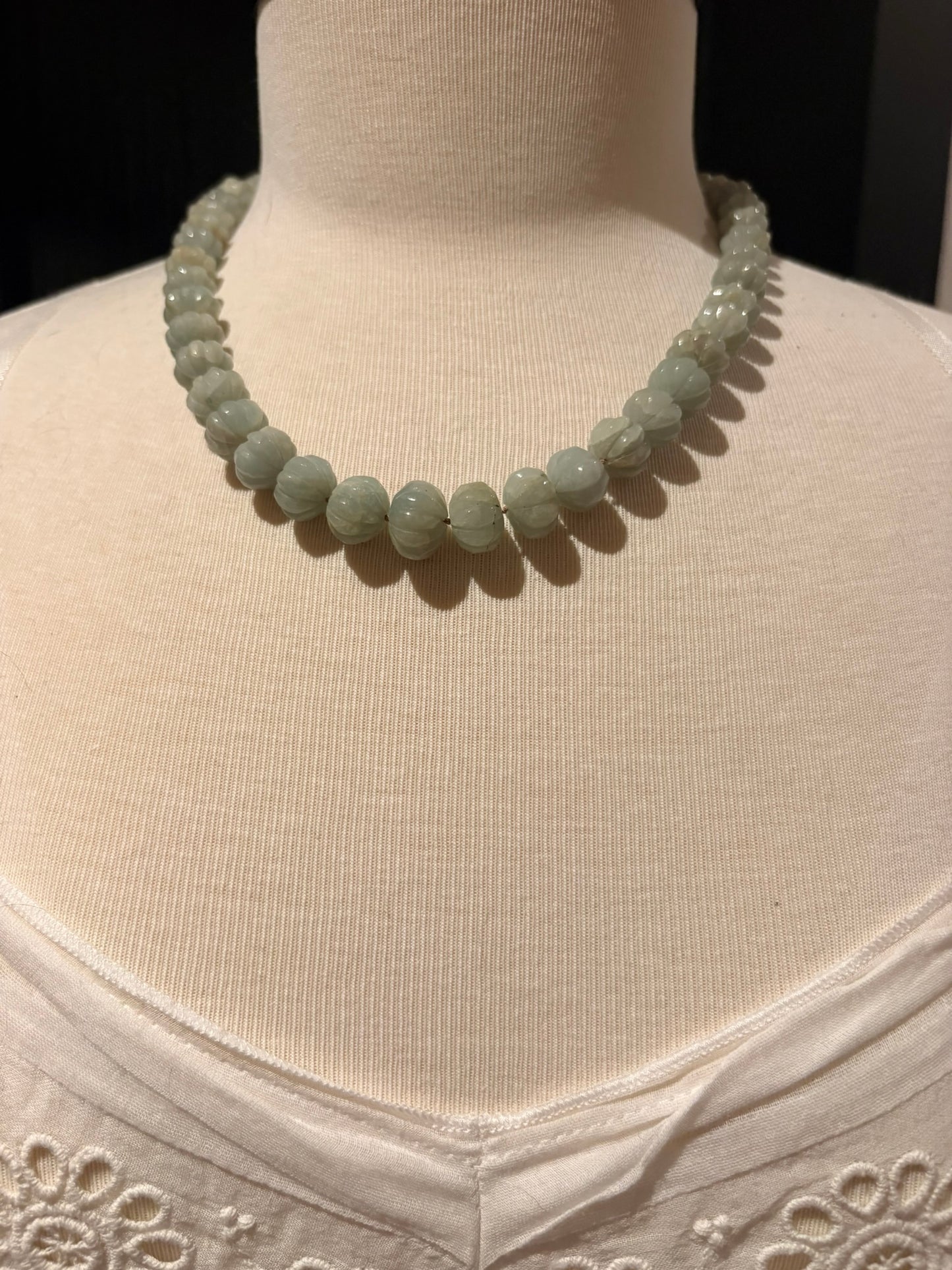 Aquamarine with Diamond Clasp