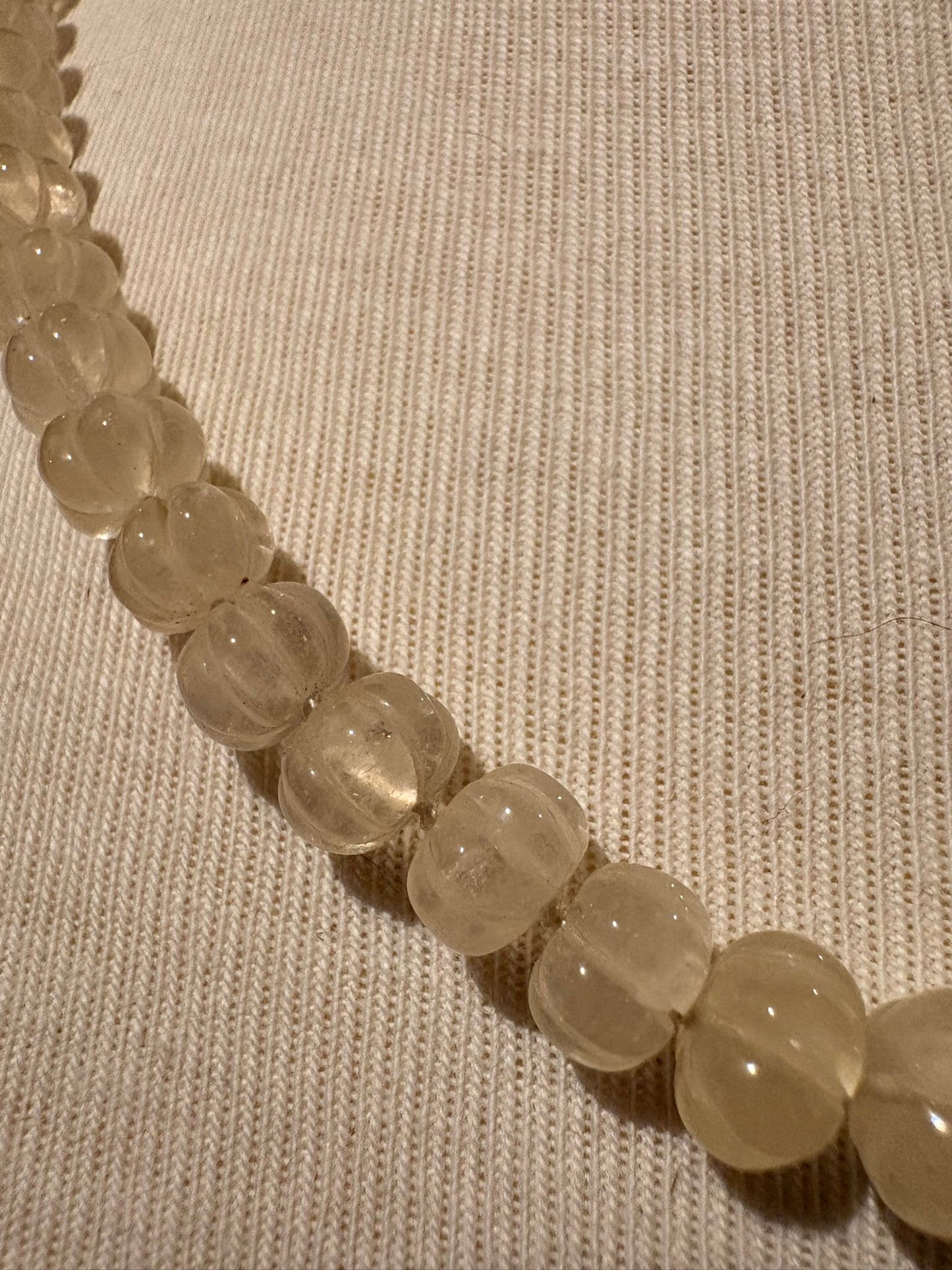 Lemon Quartz with Diamond Clasp Necklace