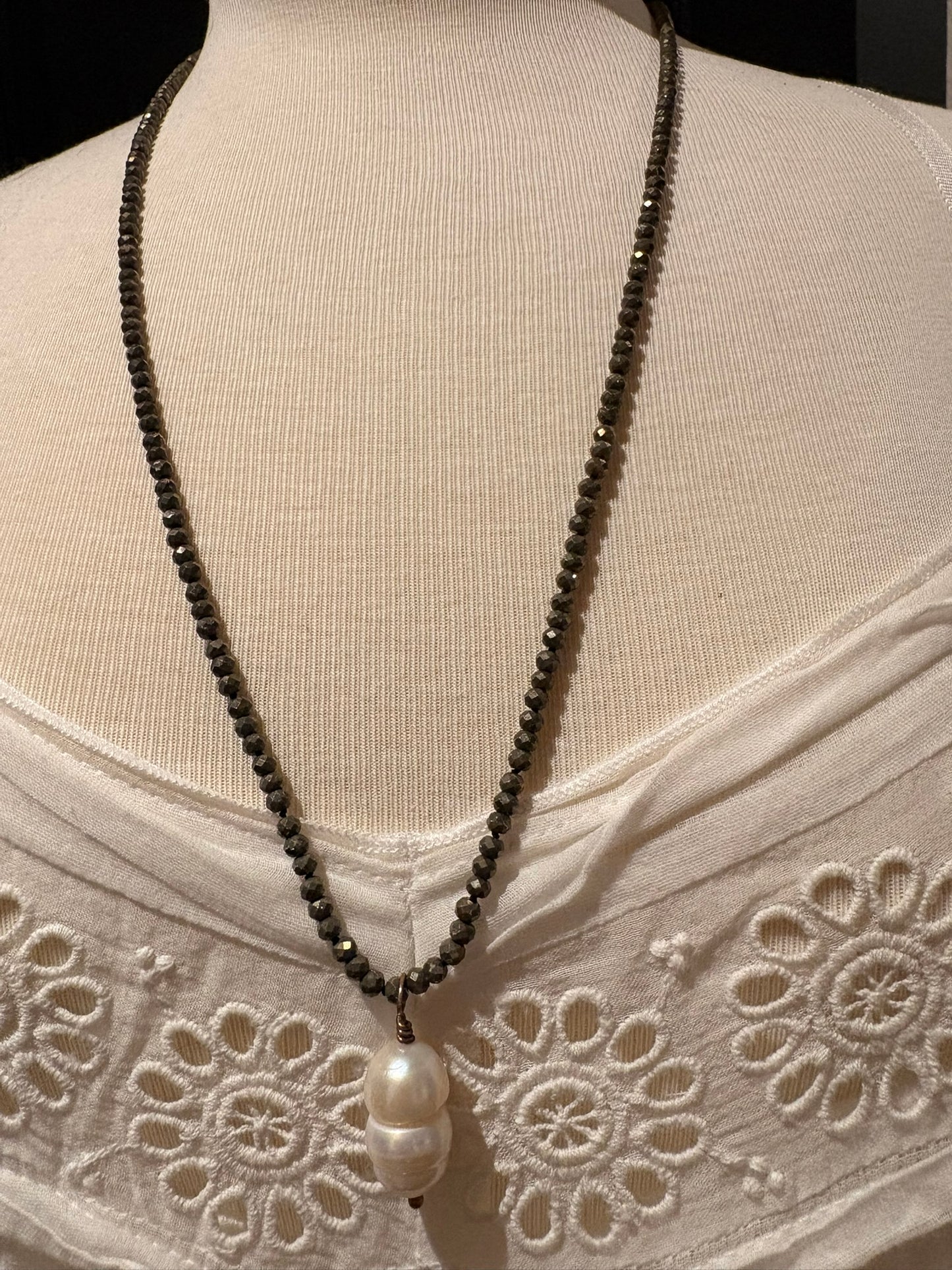 Pyrite with Jumbo Pearl