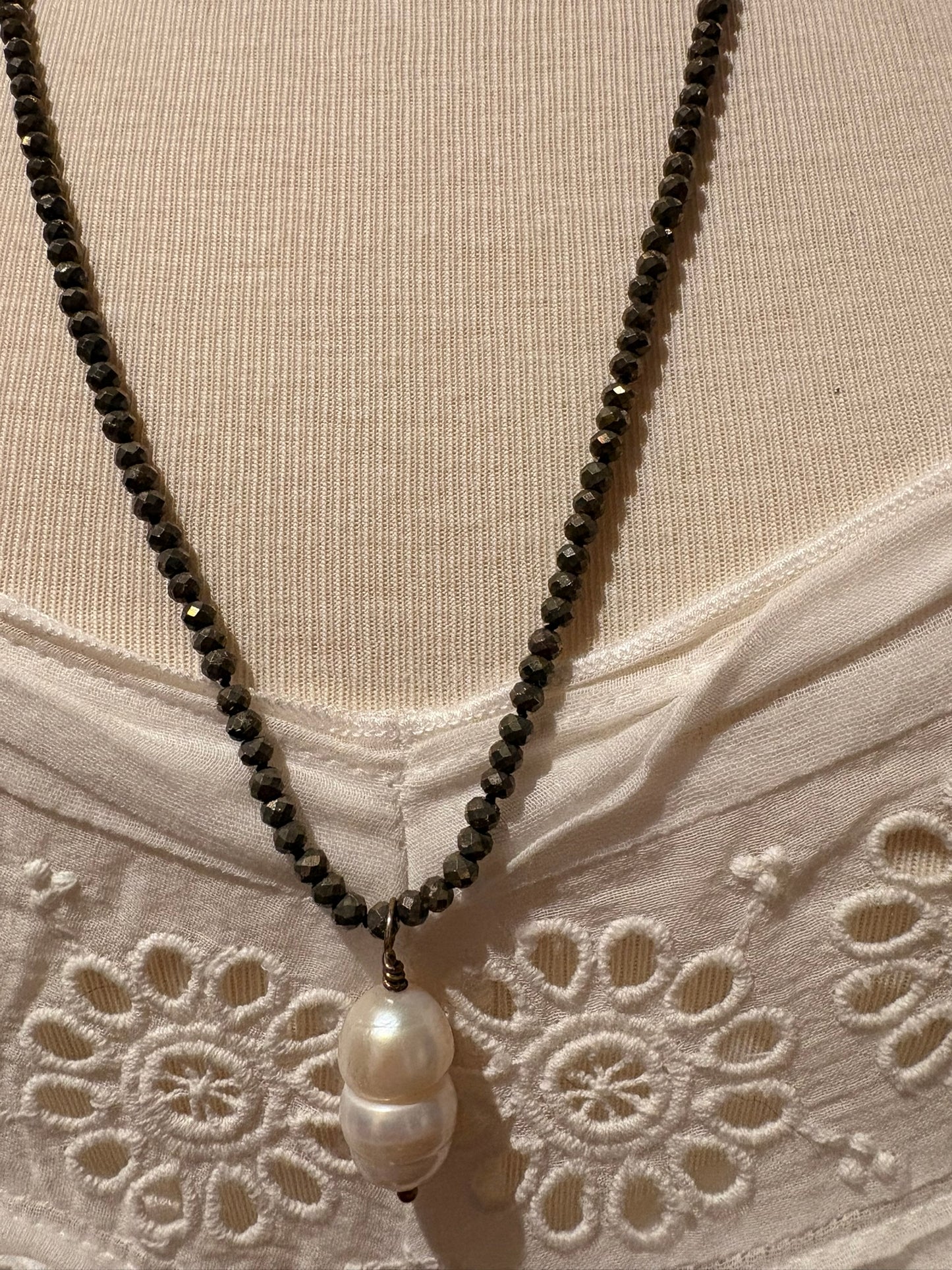 Pyrite with Jumbo Pearl