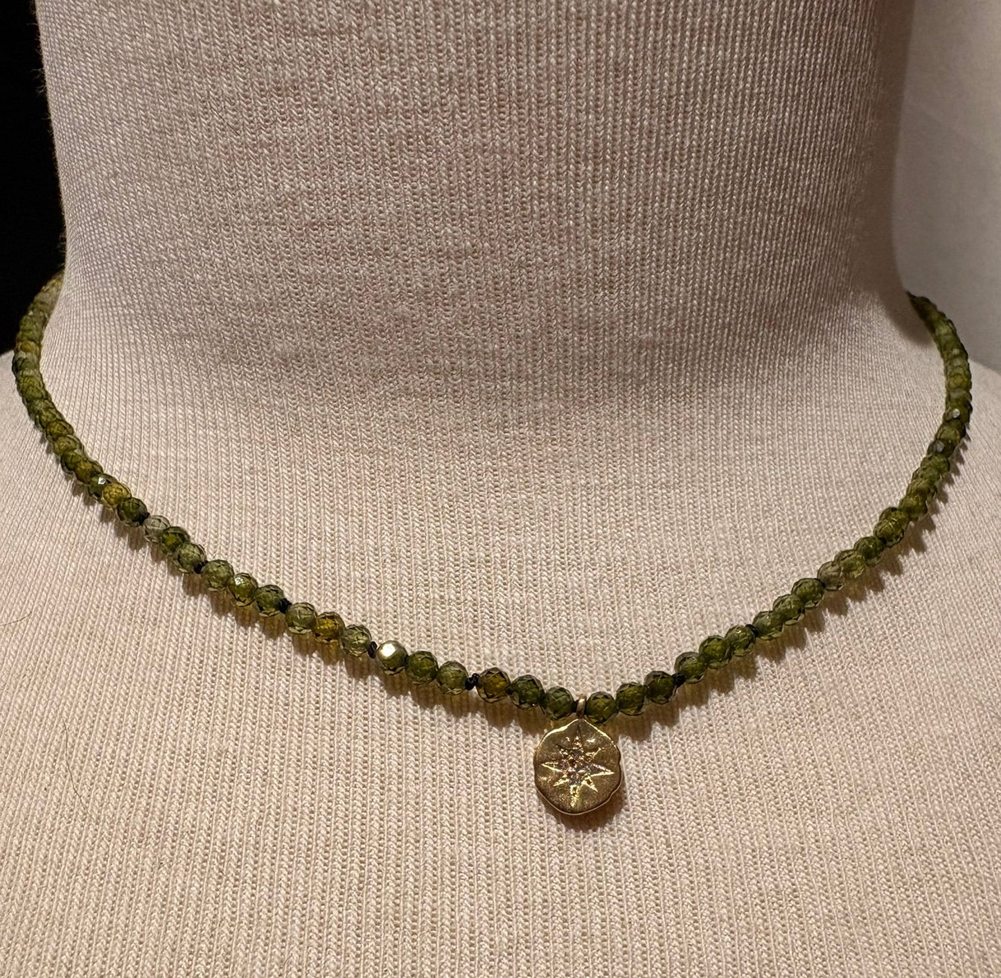 Cubic Zirconia with Round Star Pendant