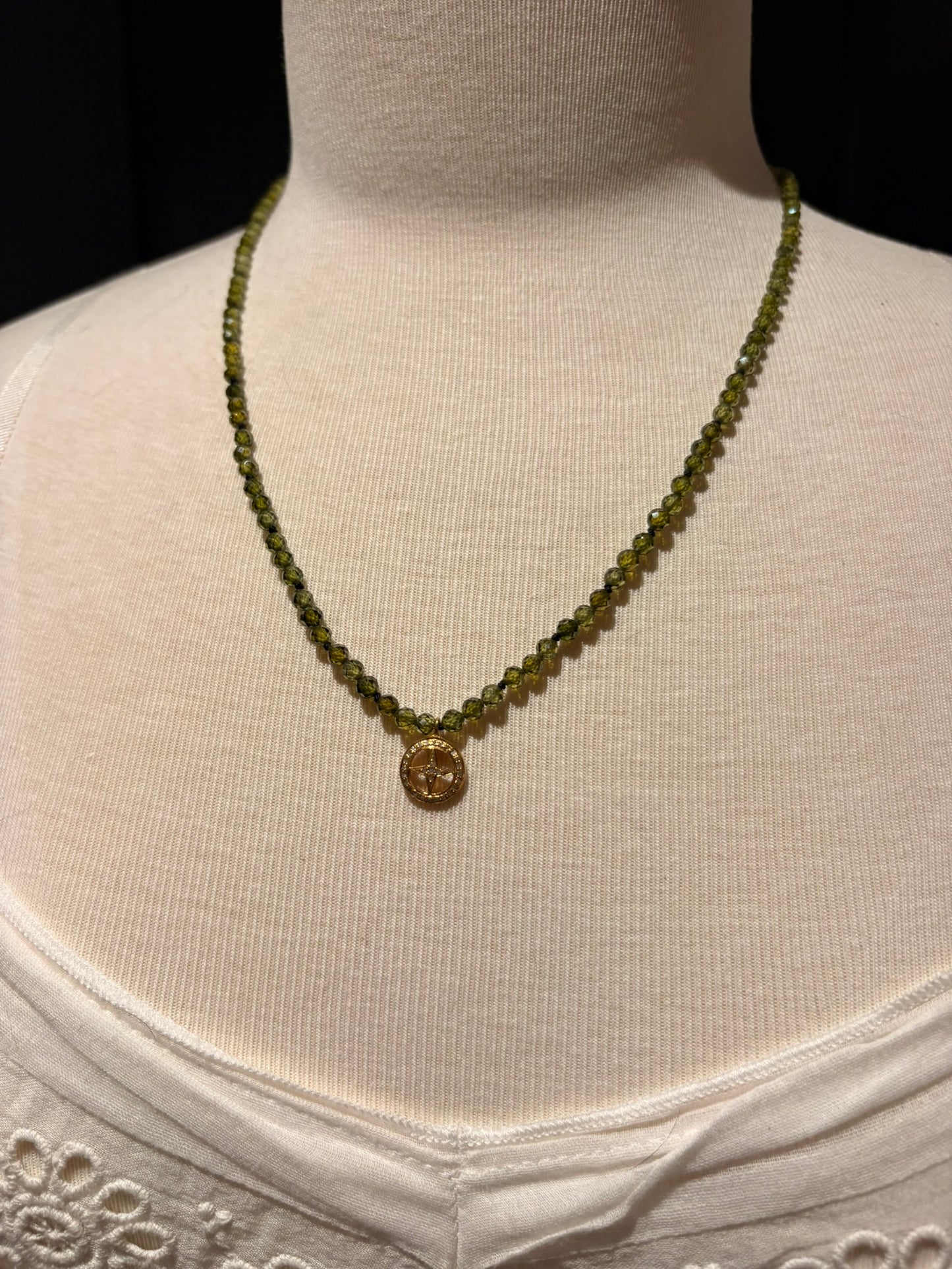 Cubic Zirconia with Star Diamond Charm Pendant