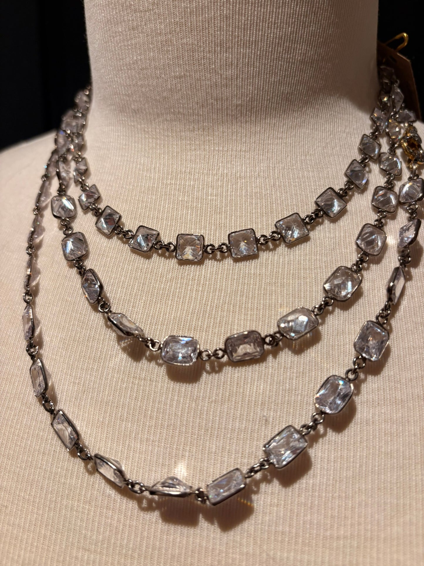 Cubic Zirconia with Diamond Clasp