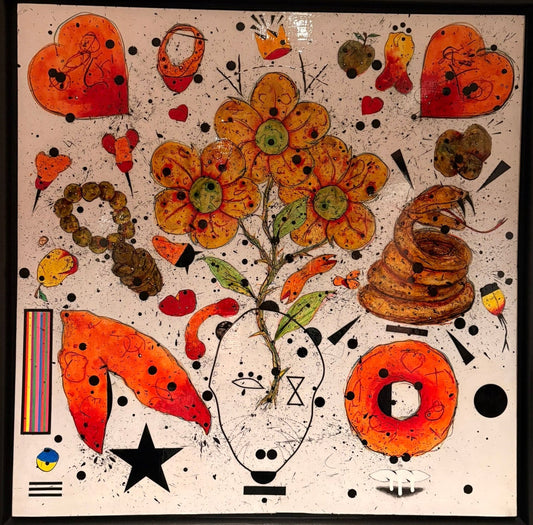 Still Life for a Restless Mind - Mixed Media: