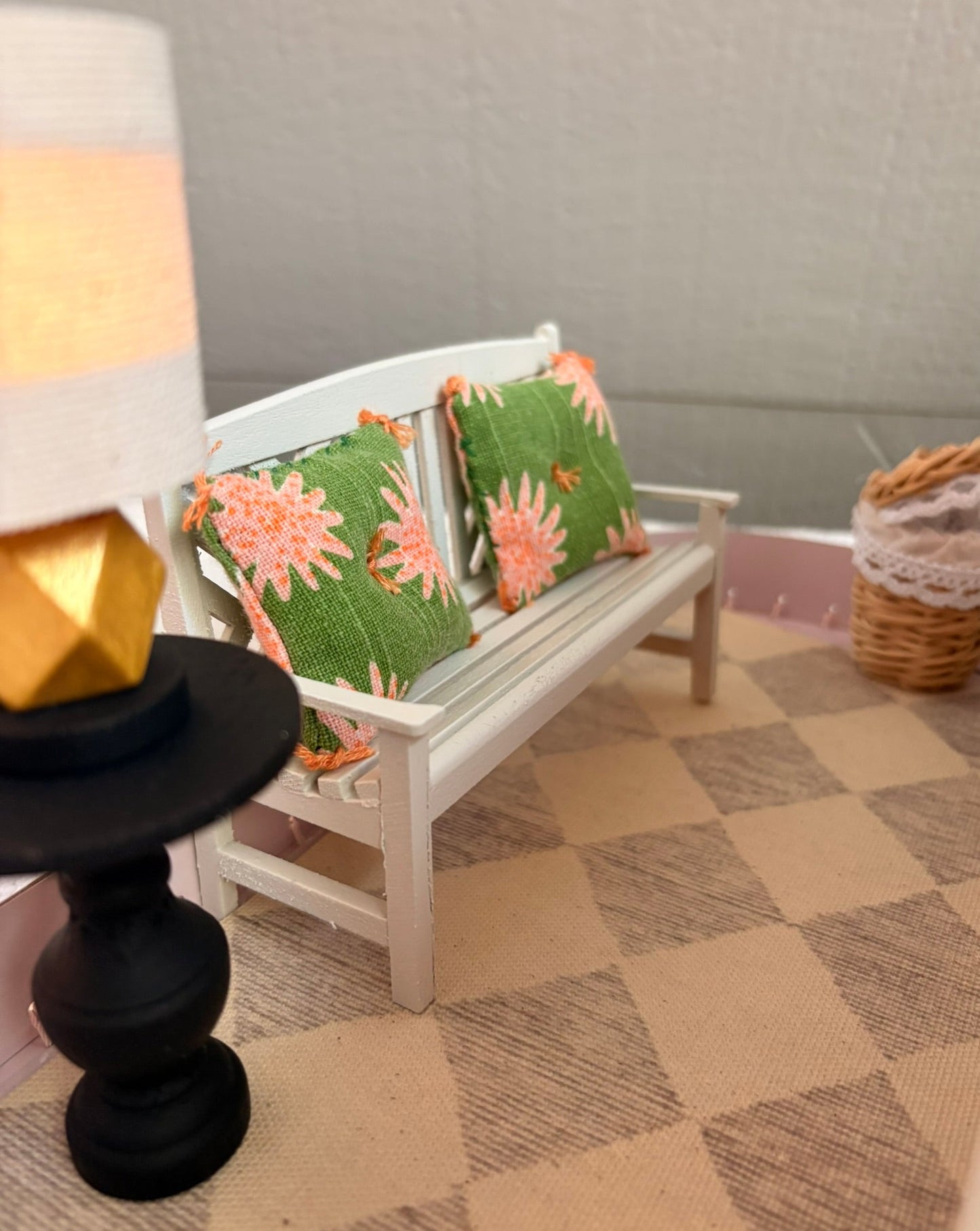 Handmade Sunshine Dollhouse in a Paperboard Suitcase
