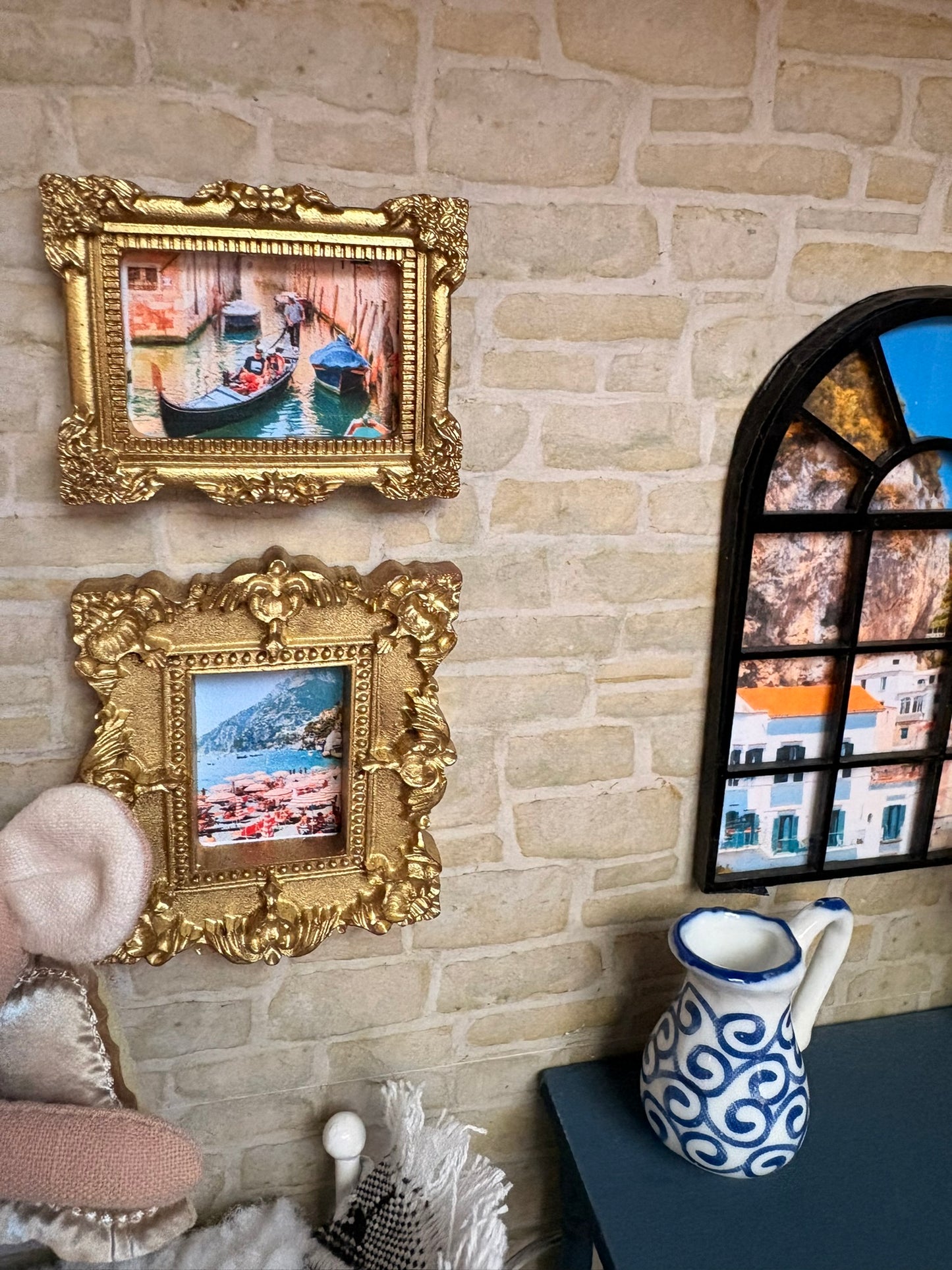 Ciao Amalfi Italian Villa Dollhouse in Vintage Suitcase