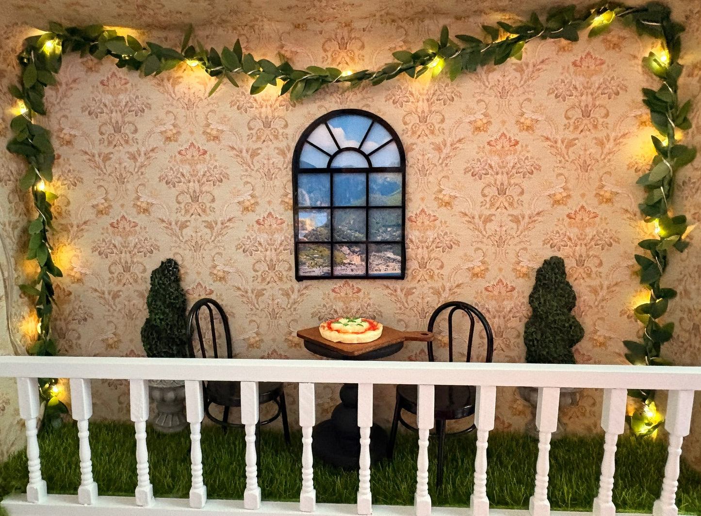 Ciao Amalfi Italian Villa Dollhouse in Vintage Suitcase