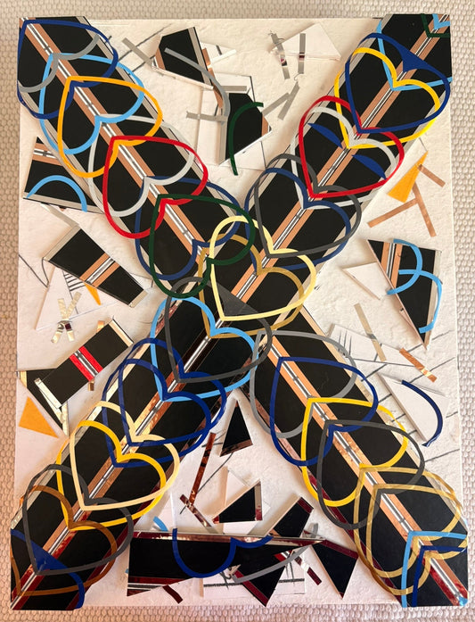 Crosscurrents of Love - Mixed Media: 9"x12"
