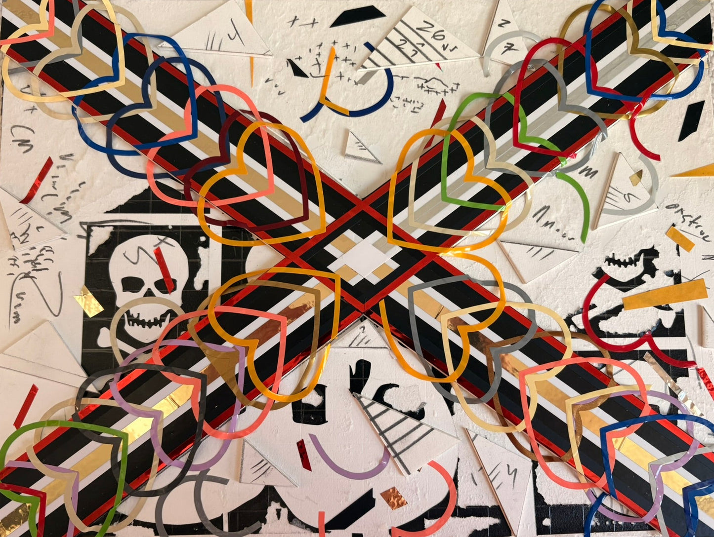 Convergence of Hearts - Mixed Media: 9" X 12"