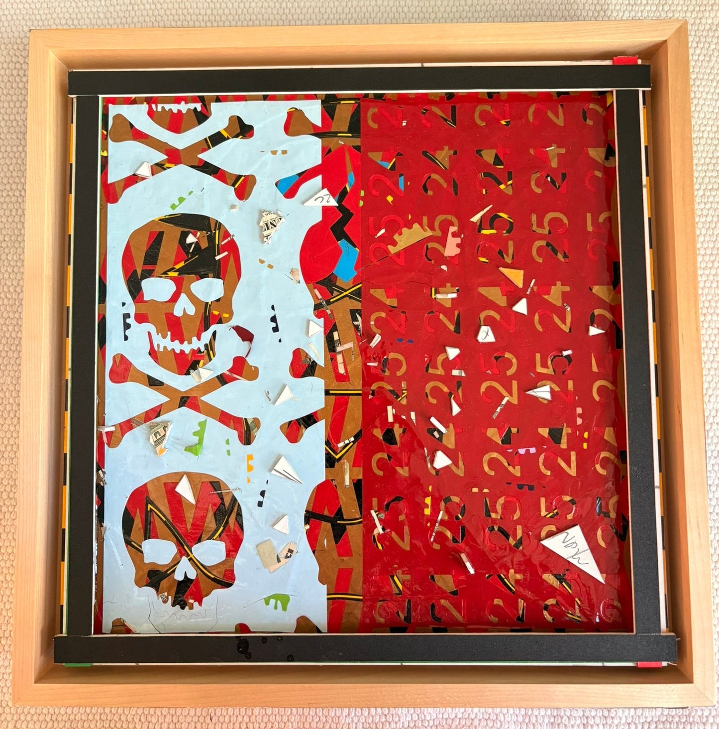 Signal Red - Shadow Box 12"x12"