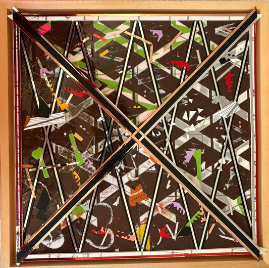 Disrupted Grid - Shadow Box 12"x12"
