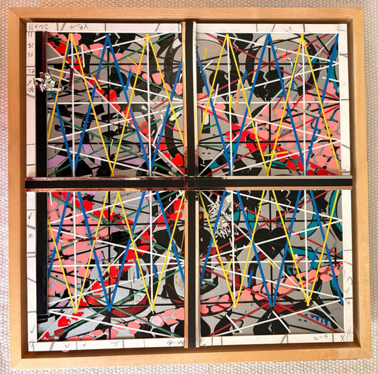 Frequency of Connection - Mixed Media - 12"x12"