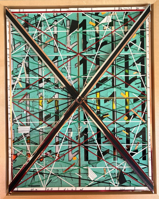 Vector Collapse - Mixed Media - 11"x14"