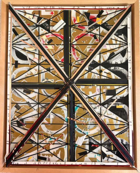 Faultline Geometry  - Mixed Media - 11"x14"