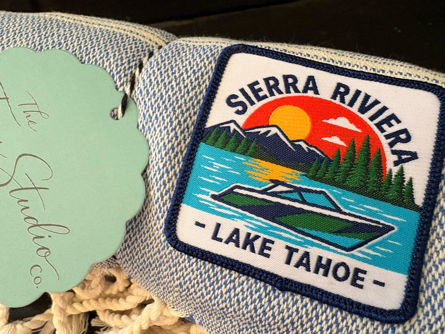 Sierra Riviera Lake Tahoe Turkish Cotton Beach Towel – Blue Striped