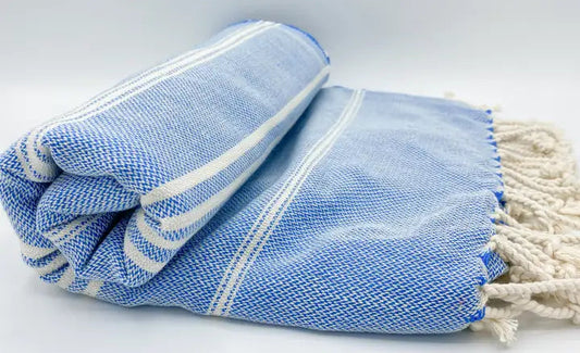 Sierra Riviera Lake Tahoe Turkish Cotton Beach Towel – Blue Striped